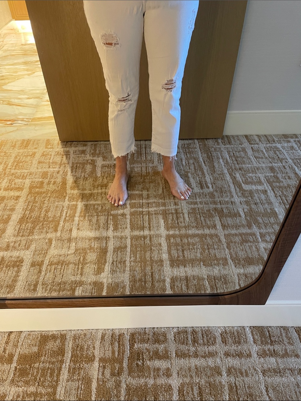STS Blue White Distressed Cropped Ankle Jeans